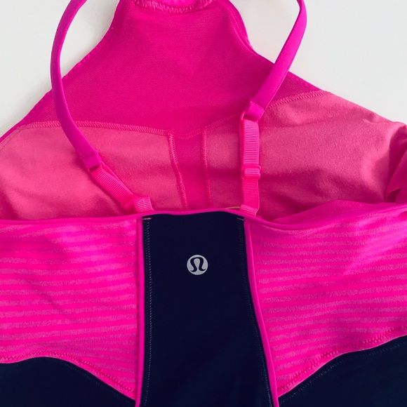 LULULEMON Halter Tank Pink and Navy - Picture 5 of 6